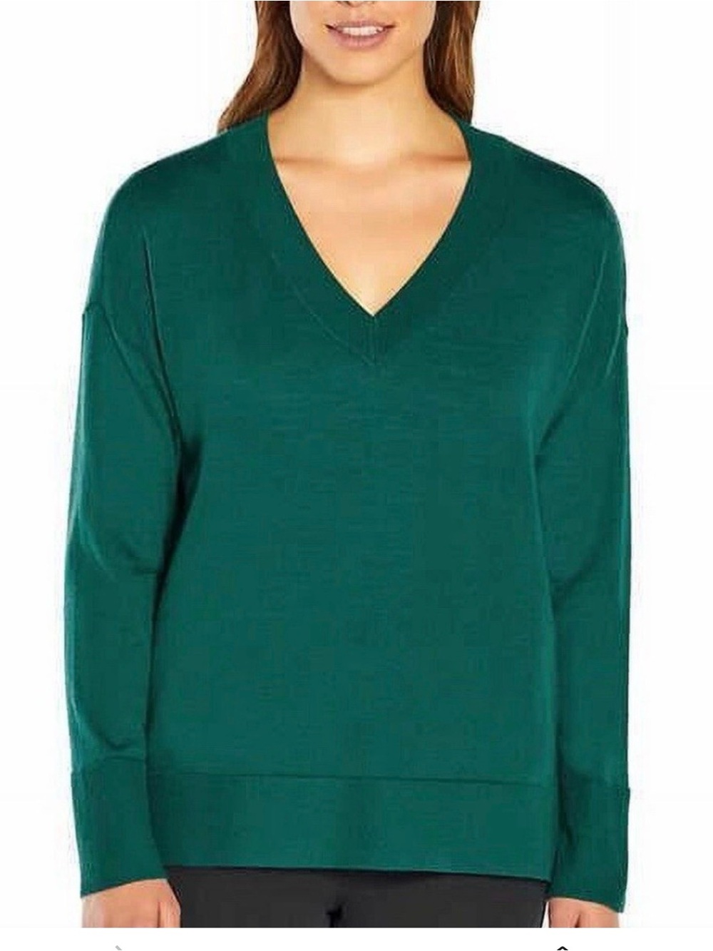 Banana Republic Merino Wool V-Neck Sweater in Green EUC Large